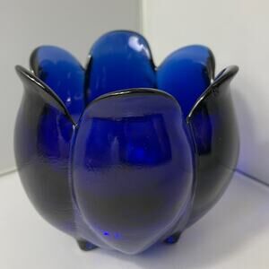 Cobalt Blue Glass Bowl or Candle‎ Holder